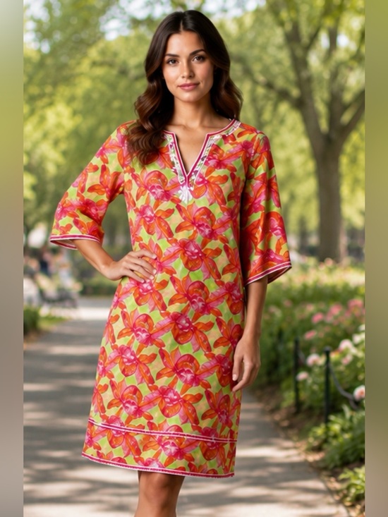 Lilly Pulitzer Dresses & Skirts - Lilly Pulitzer Pink and Orange Floral Dress